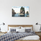 Washington - Uitzicht van Cape Flattery & Tatoosh Canvas Afdruk (Insitu (Slaapkamer))