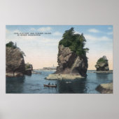 Washington - Uitzicht van Cape Flattery & Tatoosh Poster (Voorkant)