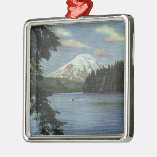 Washington - Uitzicht van Mt. St. Metalen Ornament (Links)