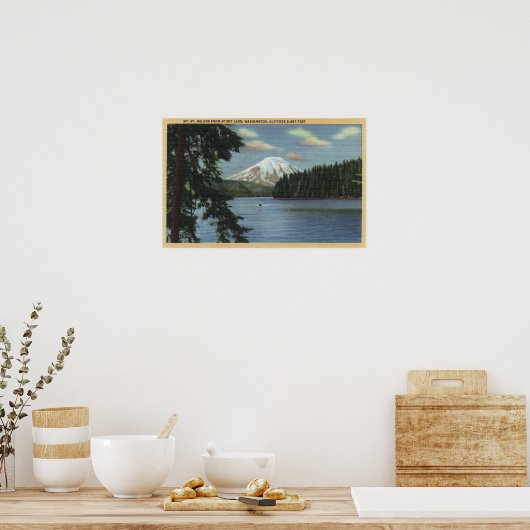 Washington - Uitzicht van Mt. St. Poster (Keuken)