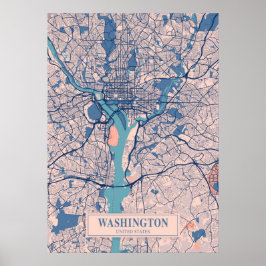 Washington - United States Breezy City Map Poster