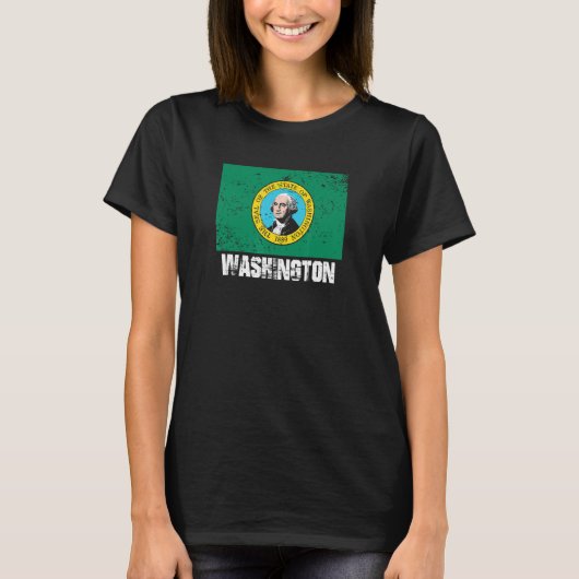 Washington US States America USA Washington Flag 1 T-shirt (Voorkant)