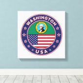 Washington, Verenigde Staten, poster Washington Canvas Afdruk (Insitu (Houten vloer))