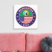 Washington, Verenigde Staten, poster Washington Canvas Afdruk (Insitu (Woonkamer))