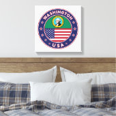 Washington, Verenigde Staten, poster Washington Canvas Afdruk (Insitu (Slaapkamer))
