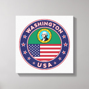 Washington, Verenigde Staten, poster Washington Canvas Afdruk