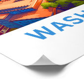 Washington Verenigde Staten Travel Print (Hoek)
