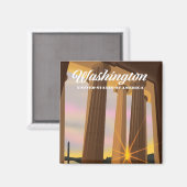 Washington Verenigde Staten van Amerika Magneet (Voorkant / Achterkant)