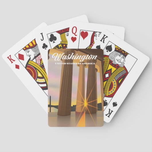 Washington Verenigde Staten van Amerika Pokerkaarten (Achterkant)