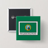Washington Vierkante Button 5,1 Cm (Voorkant /achterkant)