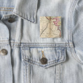 Washington Vierkante Button 5,1 Cm (In situ)