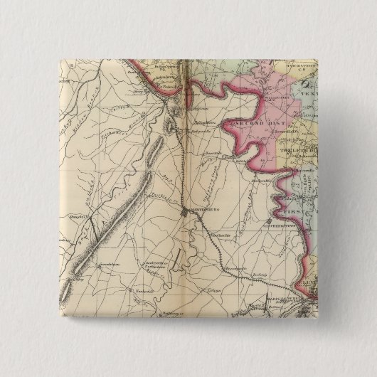 Washington Vierkante Button 5,1 Cm (Voorkant)