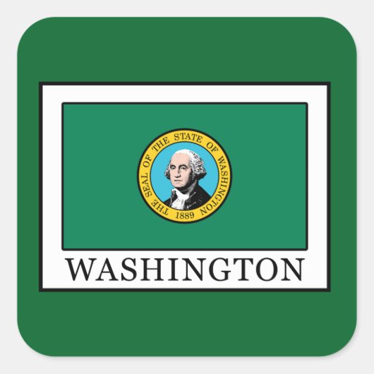Washington Vierkante Sticker (Voorkant)