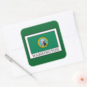 Washington Vierkante Sticker (Envelop)
