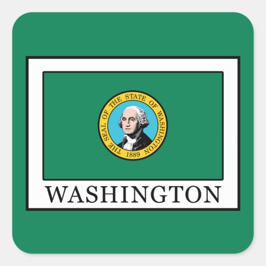 Washington Vierkante Sticker (Voorkant)