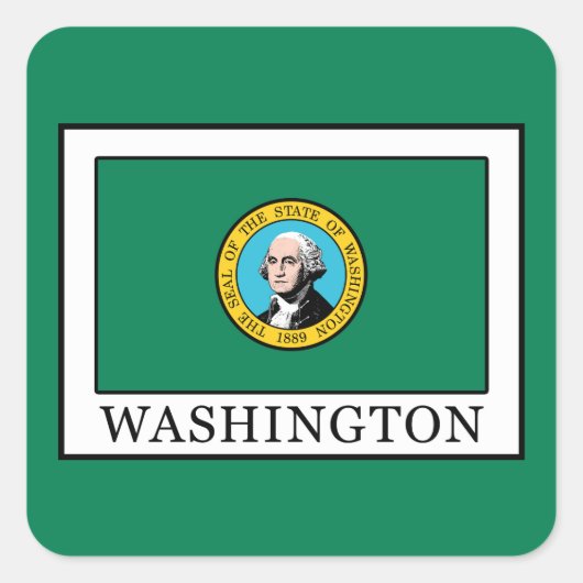 Washington Vierkante Sticker (Voorkant)