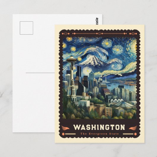 Washington | Vincent van Gogh geïnspireerd Briefkaart (Voorkant / Achterkant)