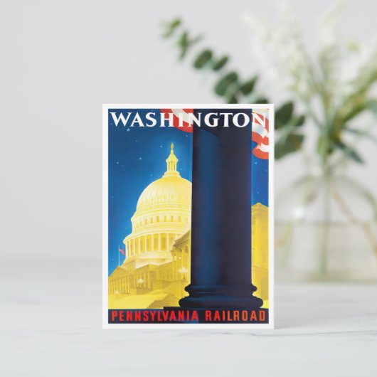 Washington vintage briefkaart (Staand voorkant)