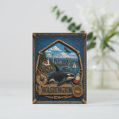 Washington Vintage Reis Briefkaart (Staand voorkant)