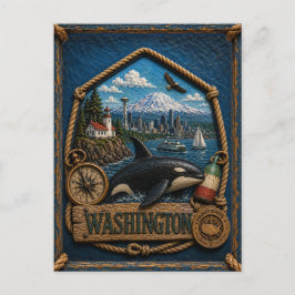 Washington Vintage Reis Briefkaart