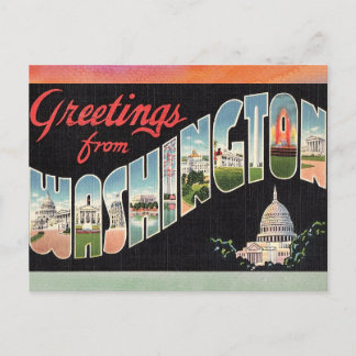 Washington Vintage Travel Briefkaart