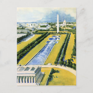Washington Vintage Travel Poster teruggezet Briefkaart