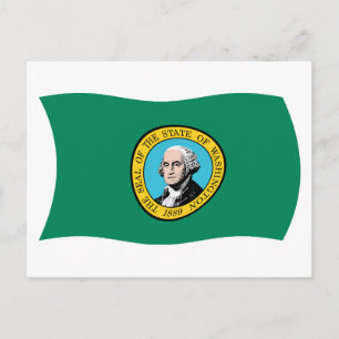 Washington Vlag Ansichtkaart Briefkaart