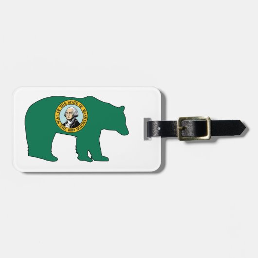 Washington Vlag Beer Bagagelabel (Voorkant horizontaal)