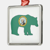 Washington Vlag Beer Metalen Ornament (Links)
