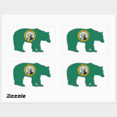 Washington Vlag Beer Rechthoekige Sticker (Vel)