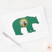 Washington Vlag Beer Rechthoekige Sticker (Envelop)