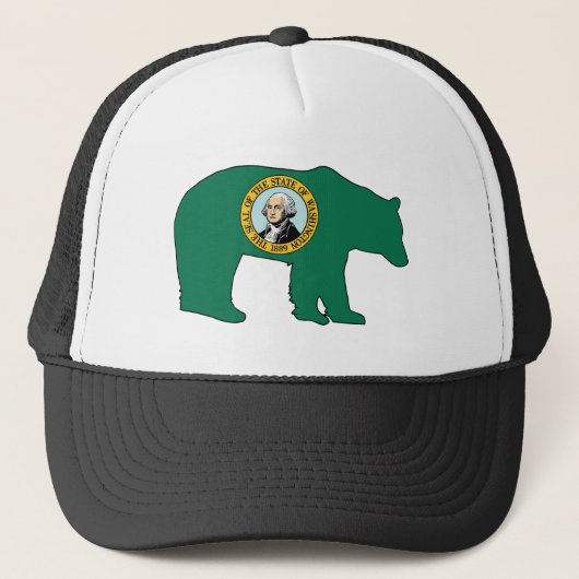 Washington Vlag Beer Trucker Pet (Voorkant)