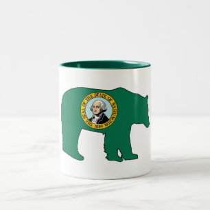 Washington Vlag Beer Tweekleurige Koffiemok
