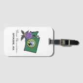 Washington vlag en ventilator Pacific Rhododendron Bagagelabel (Voorkant (horizontaal))