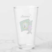 Washington vlag en ventilator Pacific Rhododendron Glas (Achterkant)