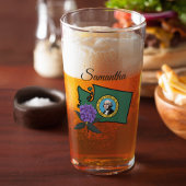 Washington vlag en ventilator Pacific Rhododendron Glas