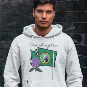 Washington vlag en ventilator Pacific Rhododendron Hoodie