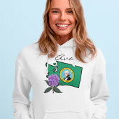 Washington vlag en ventilator Pacific Rhododendron Hoodie