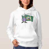 Washington vlag en ventilator Pacific Rhododendron Hoodie (Voorkant)