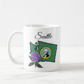 Washington vlag en ventilator Pacific Rhododendron Koffiemok (Links)