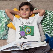 Washington vlag en ventilator Pacific Rhododendron T-shirt