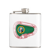 Washington Vlag klimmer Carabiner Heupfles (Voorkant)