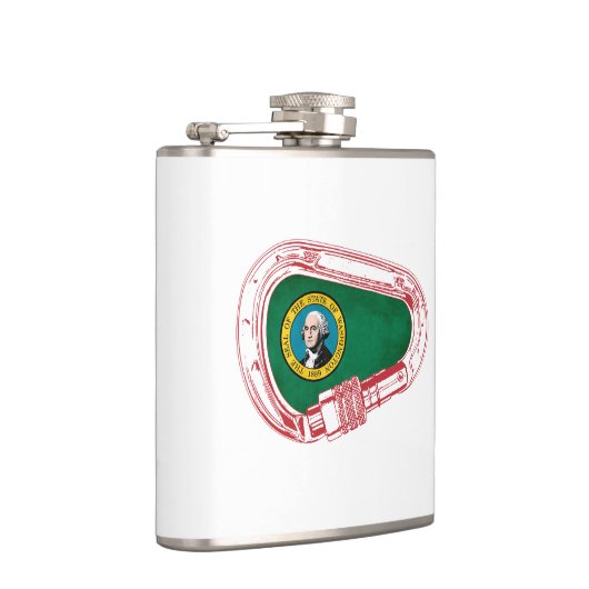 Washington Vlag klimmer Carabiner Heupfles (Rechts)