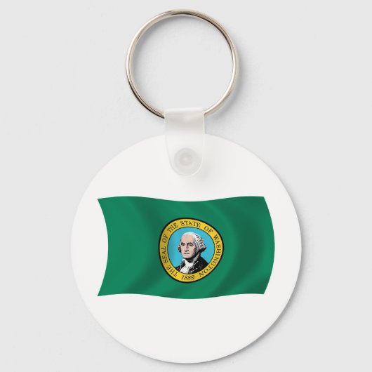 Washington Vlag Sleutelhanger (Voorkant)