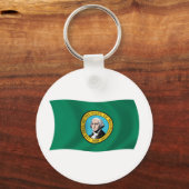 Washington Vlag Sleutelhanger (Voorkant)
