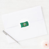 Washington Vlagsticker Ronde Sticker (Envelop)