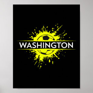 Washington Voetbal Fan Ondersteuning Stadion Toon  Poster