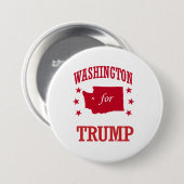 WASHINGTON VOOR DONALD TRUMP RONDE BUTTON 7,6 CM (Voorkant /achterkant)