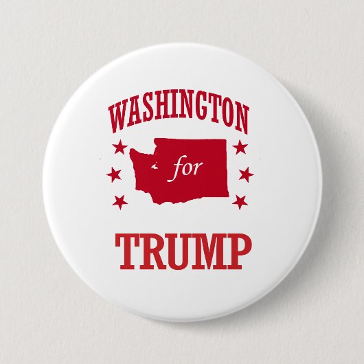 WASHINGTON VOOR DONALD TRUMP RONDE BUTTON 7,6 CM (Voorkant)