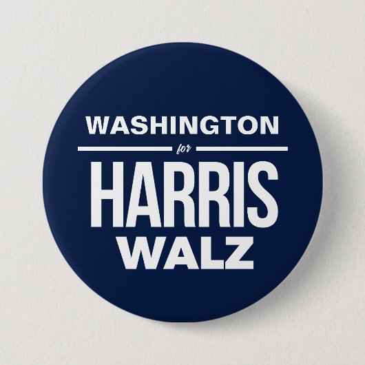 Washington voor Harris Walz Ronde Button 7,6 Cm (Voorkant)